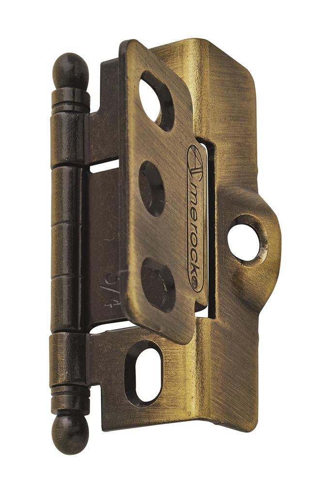 3/4 inch (19mm) Door Thickness Full Inset, Full Wrap, Ball Tip Hinge - 1 Pack