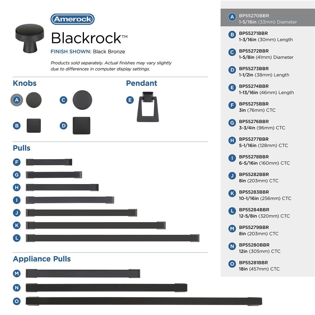 Blackrock Cabinet Knob