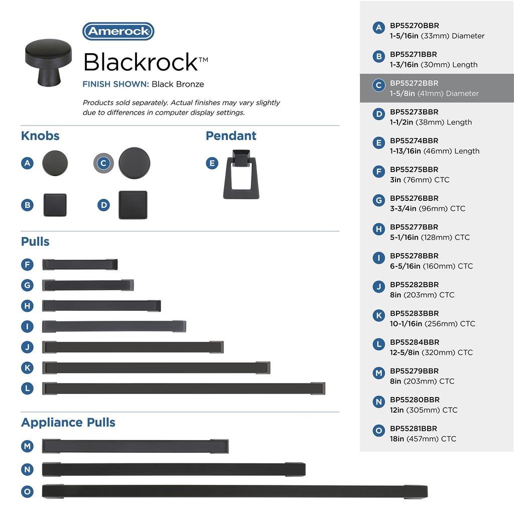 Blackrock Cabinet Knob
