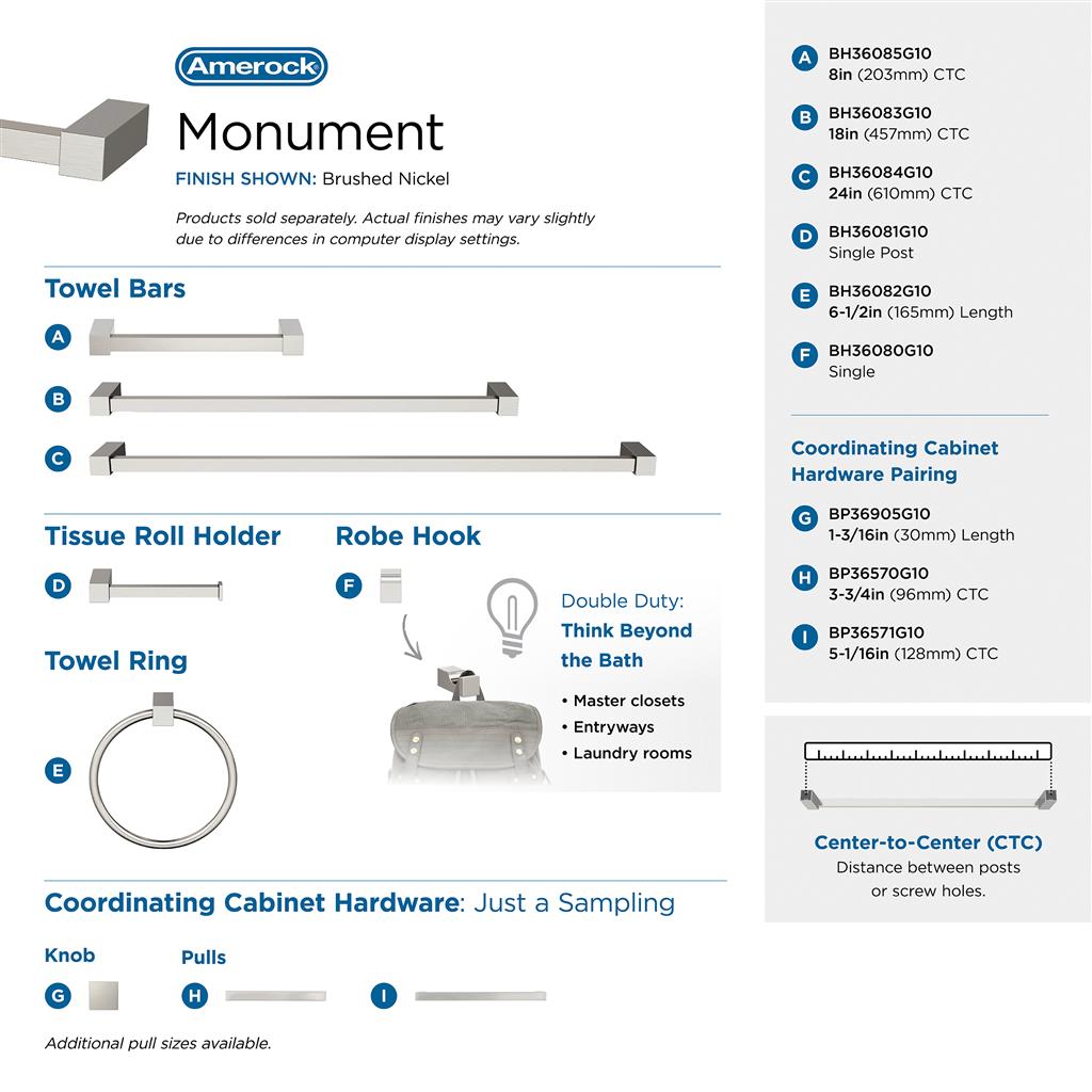 Monument Single Prong Robe Hook