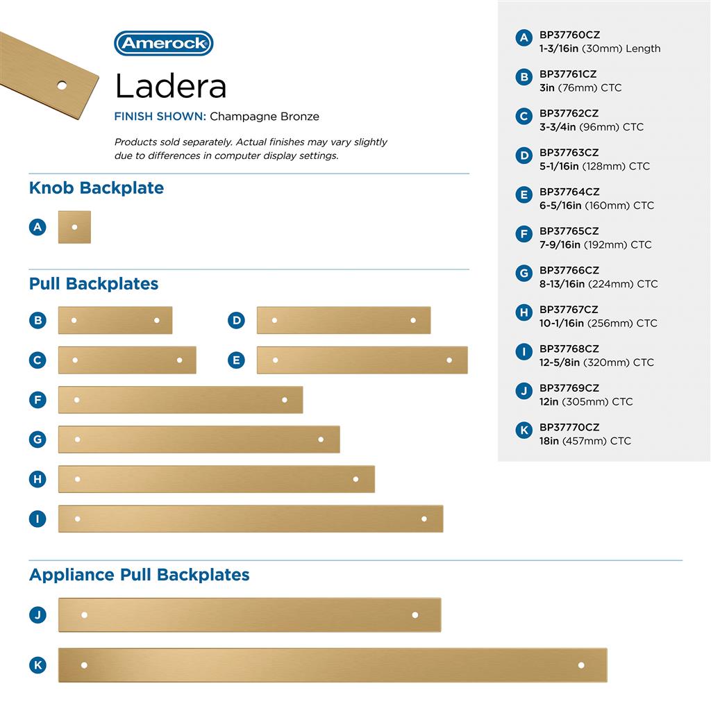 Ladera Cabinet Pull Backplate