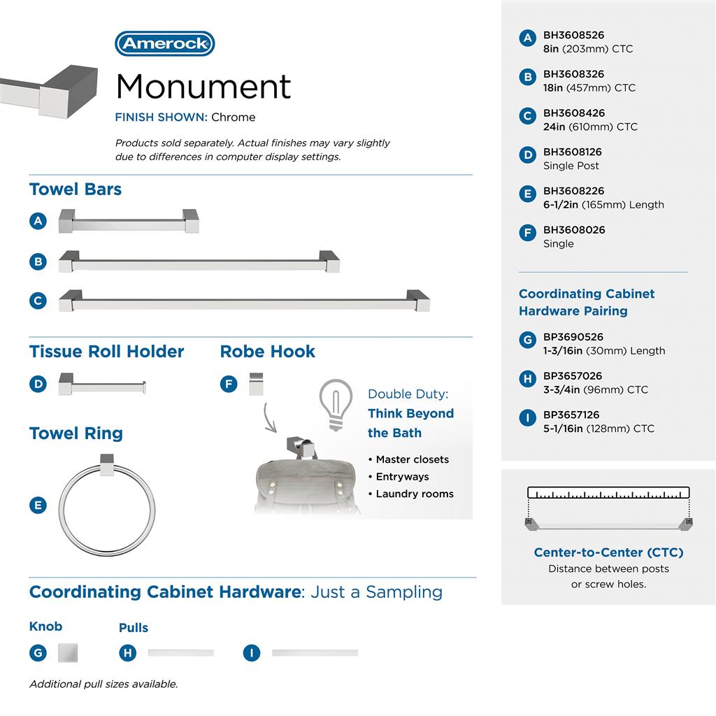 Monument Single Prong Robe Hook