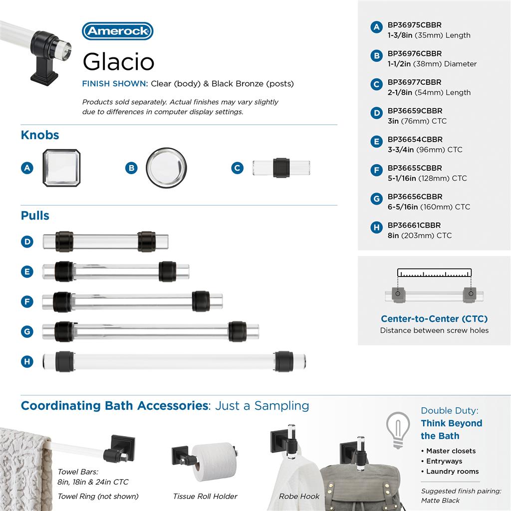 Glacio Premium Round Cabinet Knob