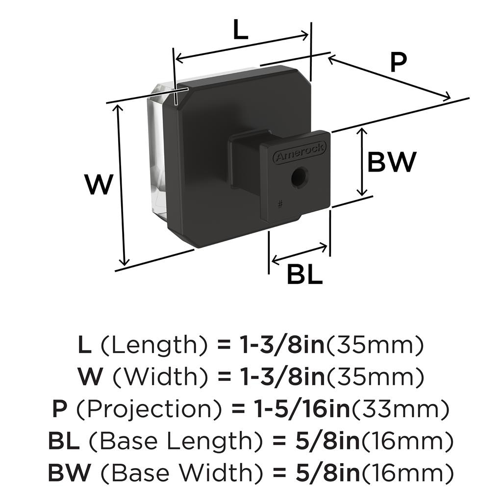Glacio Premium Square Cabinet Knob