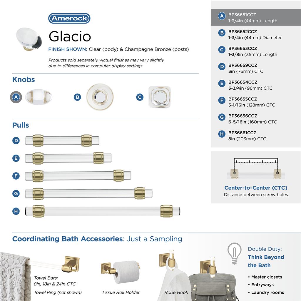 Glacio Cabinet Knob