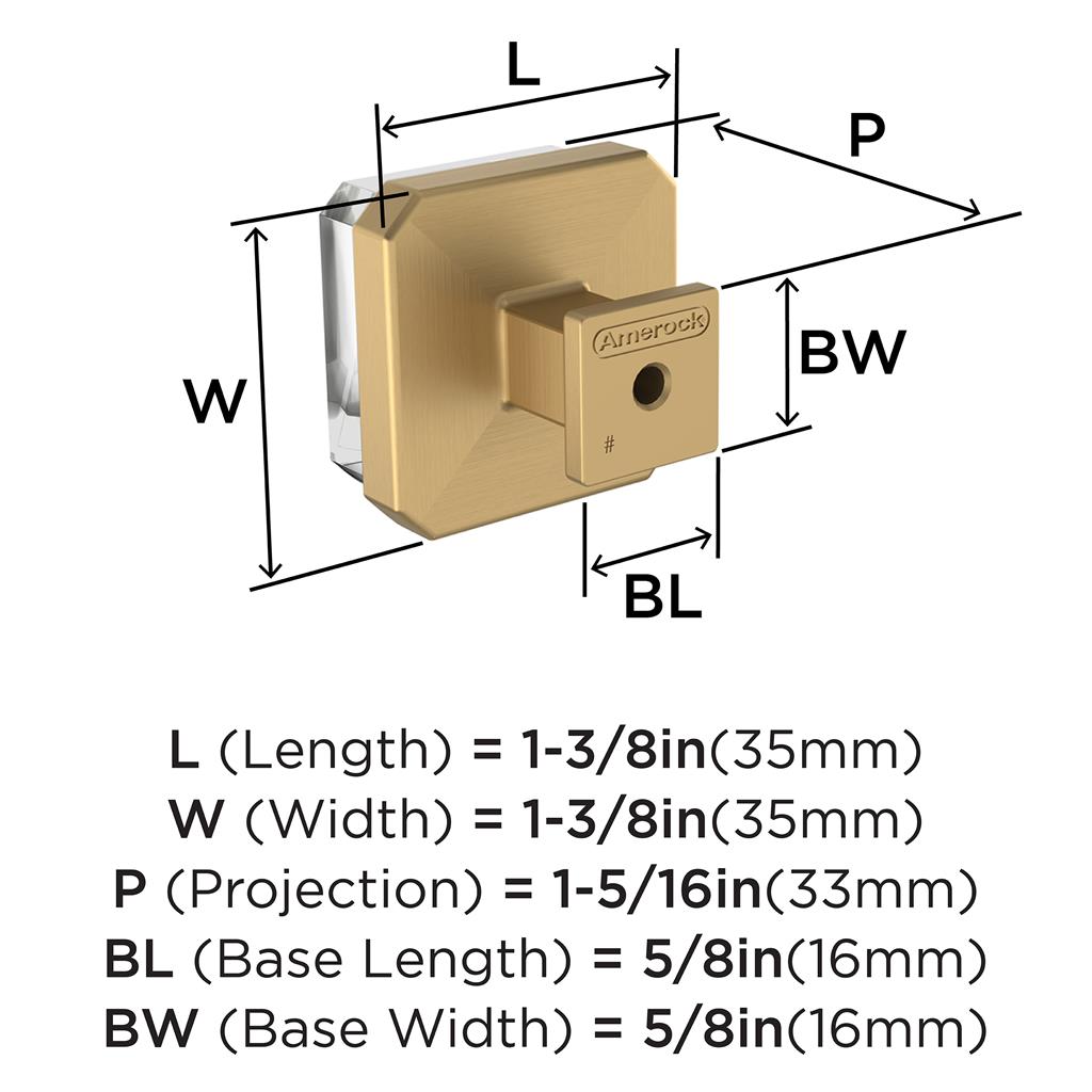 Glacio Premium Square Cabinet Knob