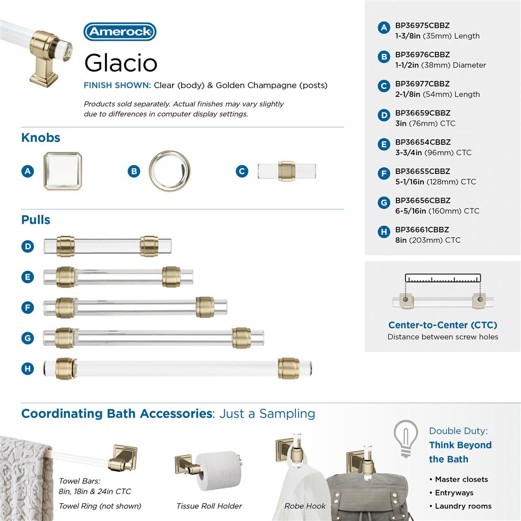 Glacio Premium Round Cabinet Knob