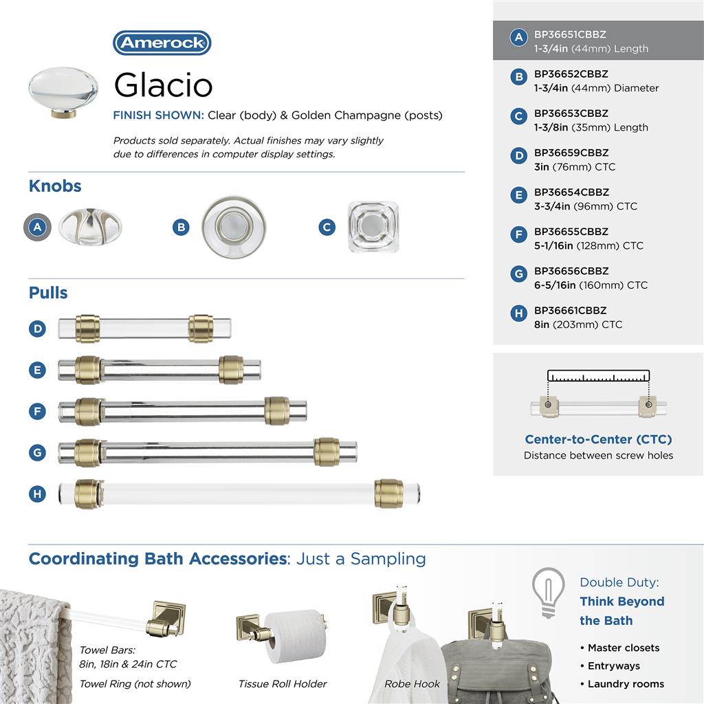 Glacio Cabinet Knob