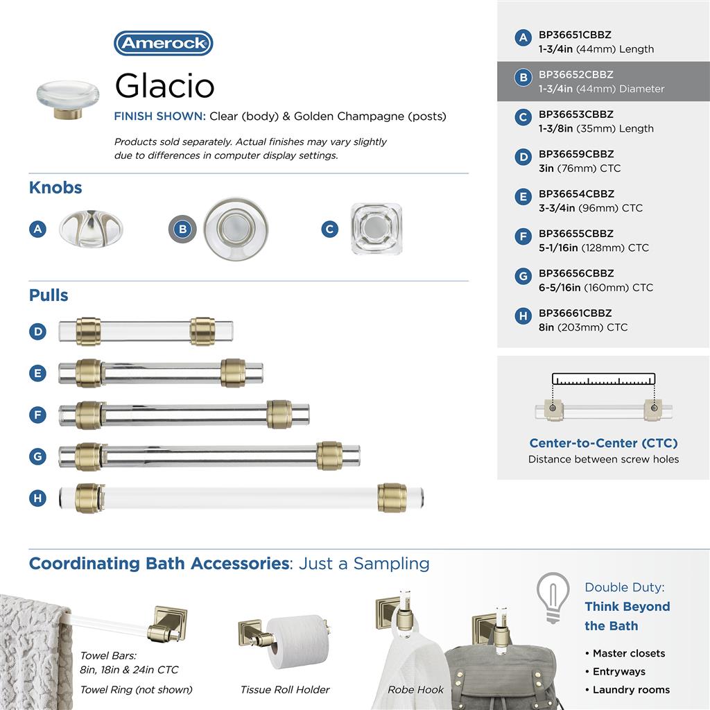 Glacio Cabinet Knob
