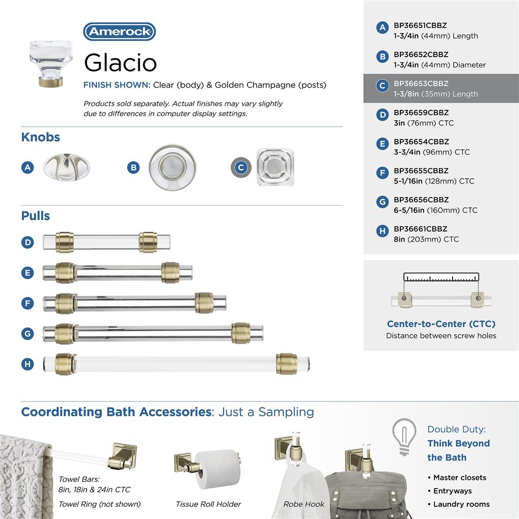 Glacio Cabinet Knob