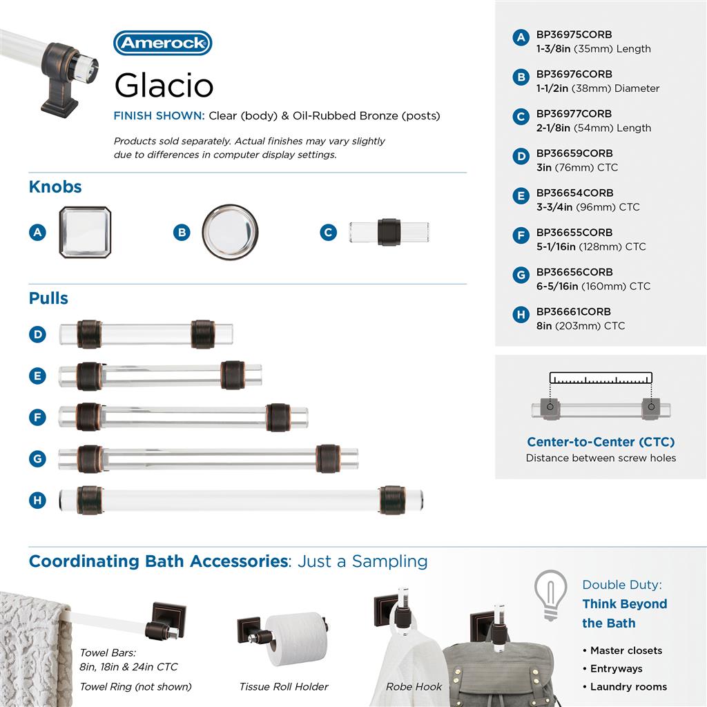 Glacio Premium Round Cabinet Knob