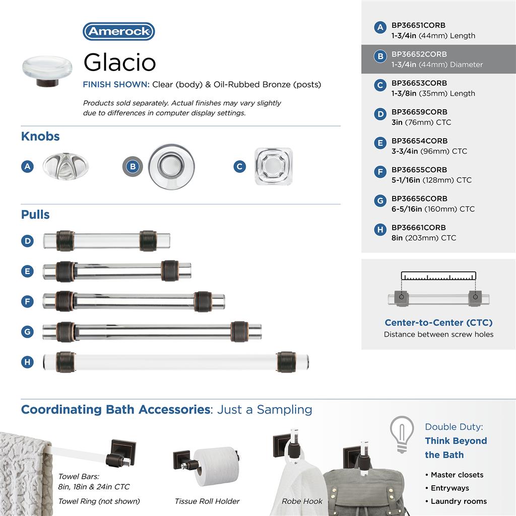 Glacio Cabinet Knob