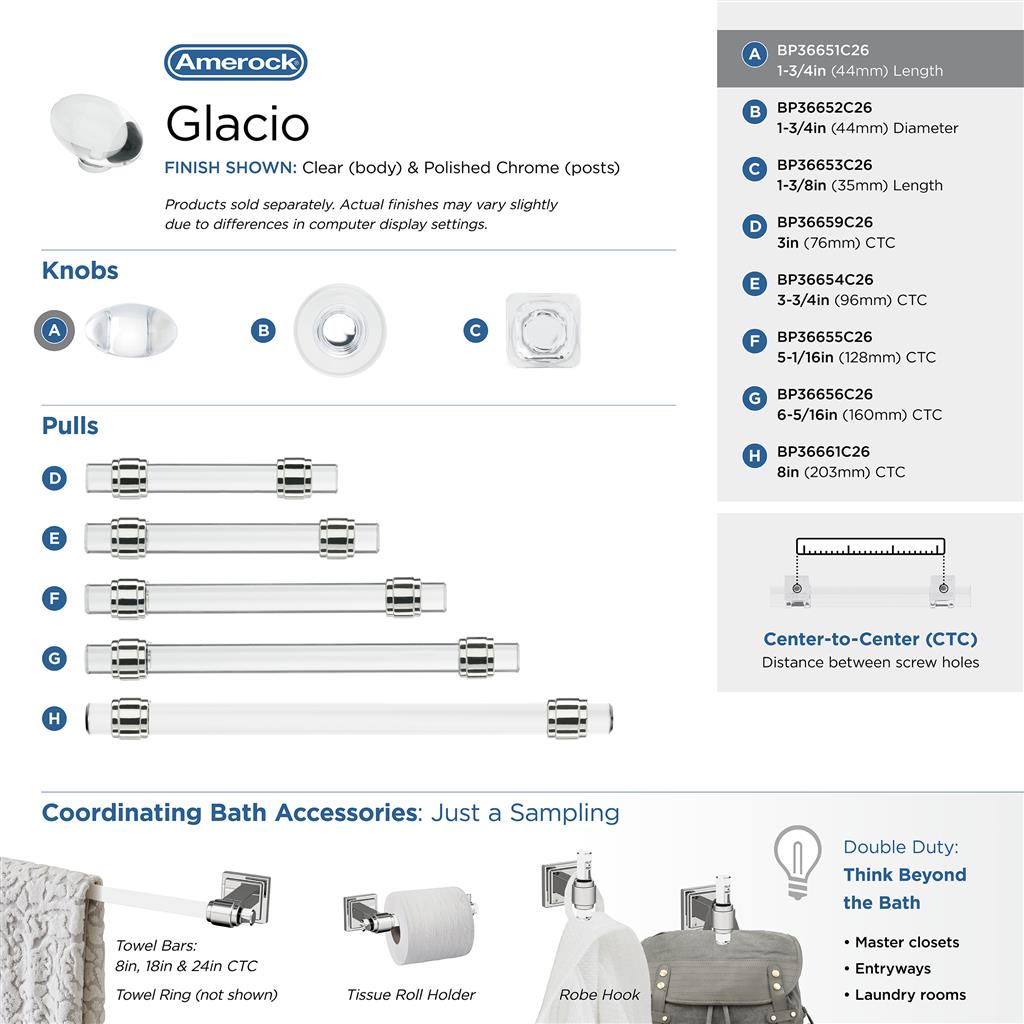 Glacio Cabinet Knob
