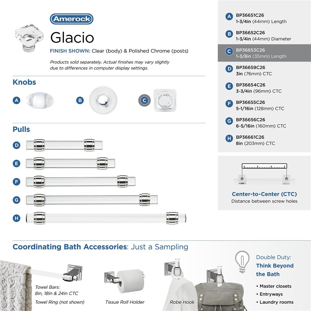 Glacio Cabinet Knob