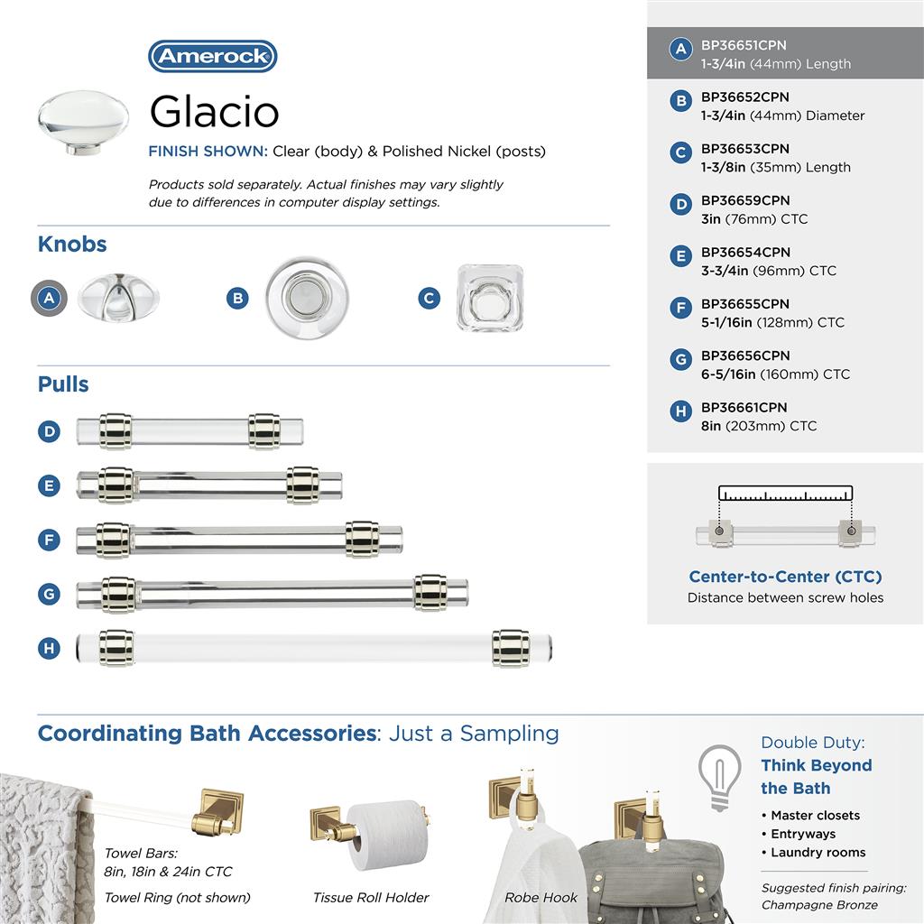 Glacio Cabinet Knob