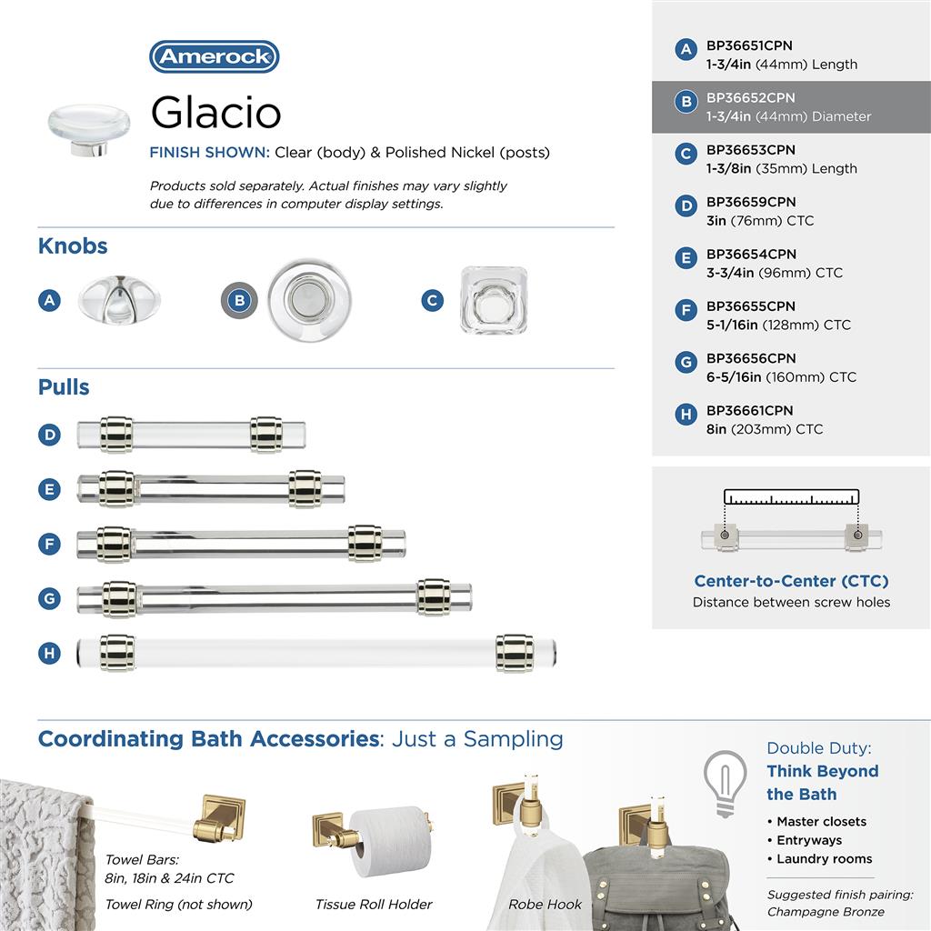 Glacio Cabinet Knob