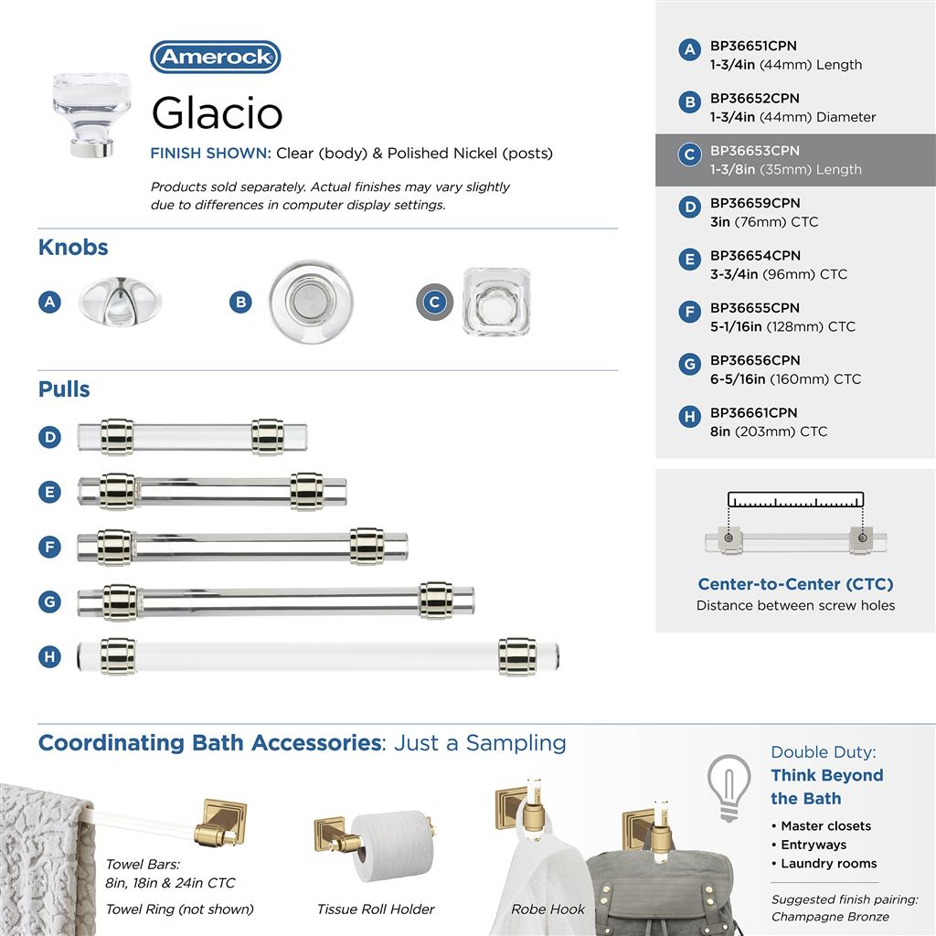 Glacio Cabinet Knob