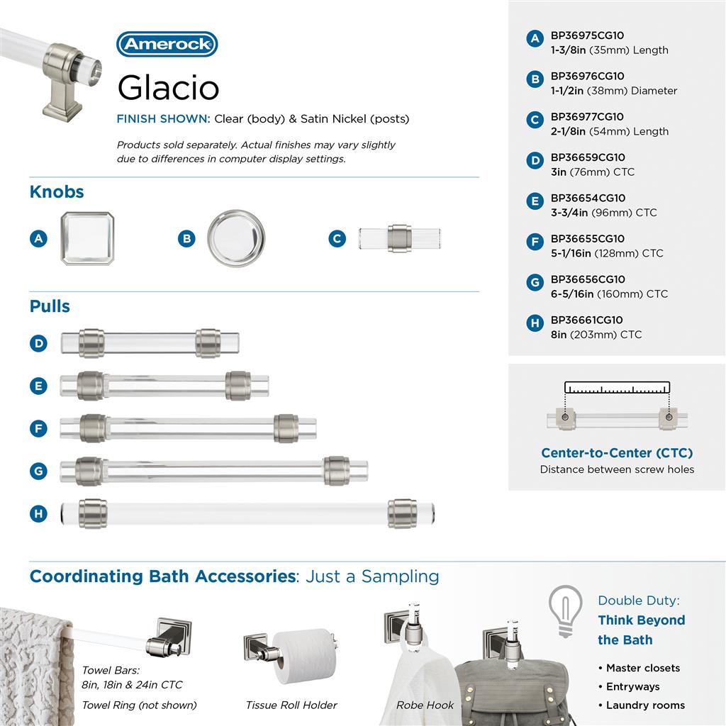 Glacio Premium Round Cabinet Knob