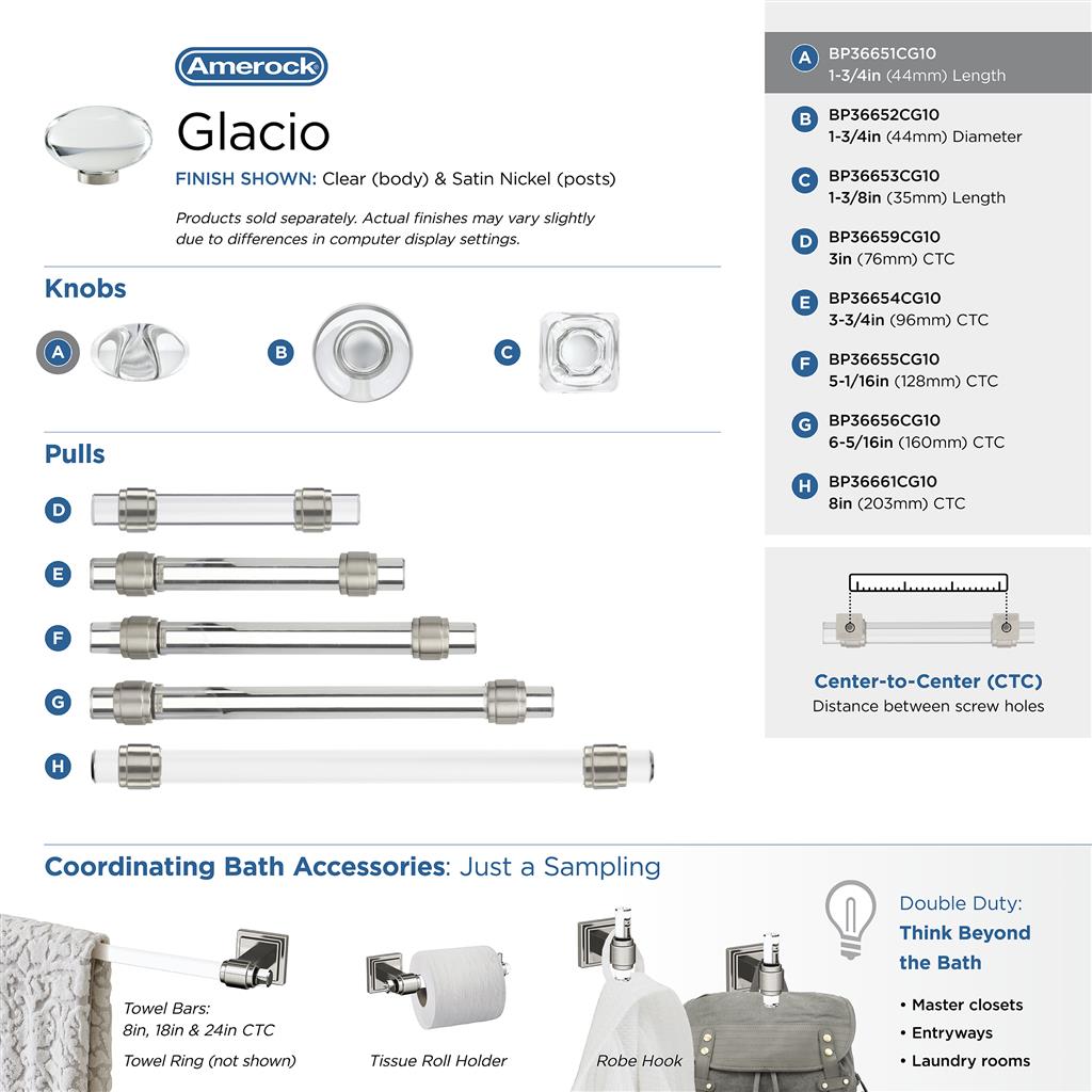 Glacio Cabinet Knob