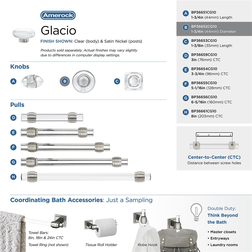 Glacio Cabinet Knob