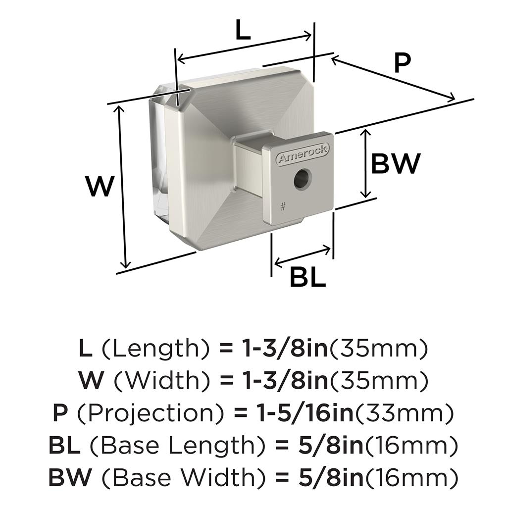 Glacio Premium Square Cabinet Knob