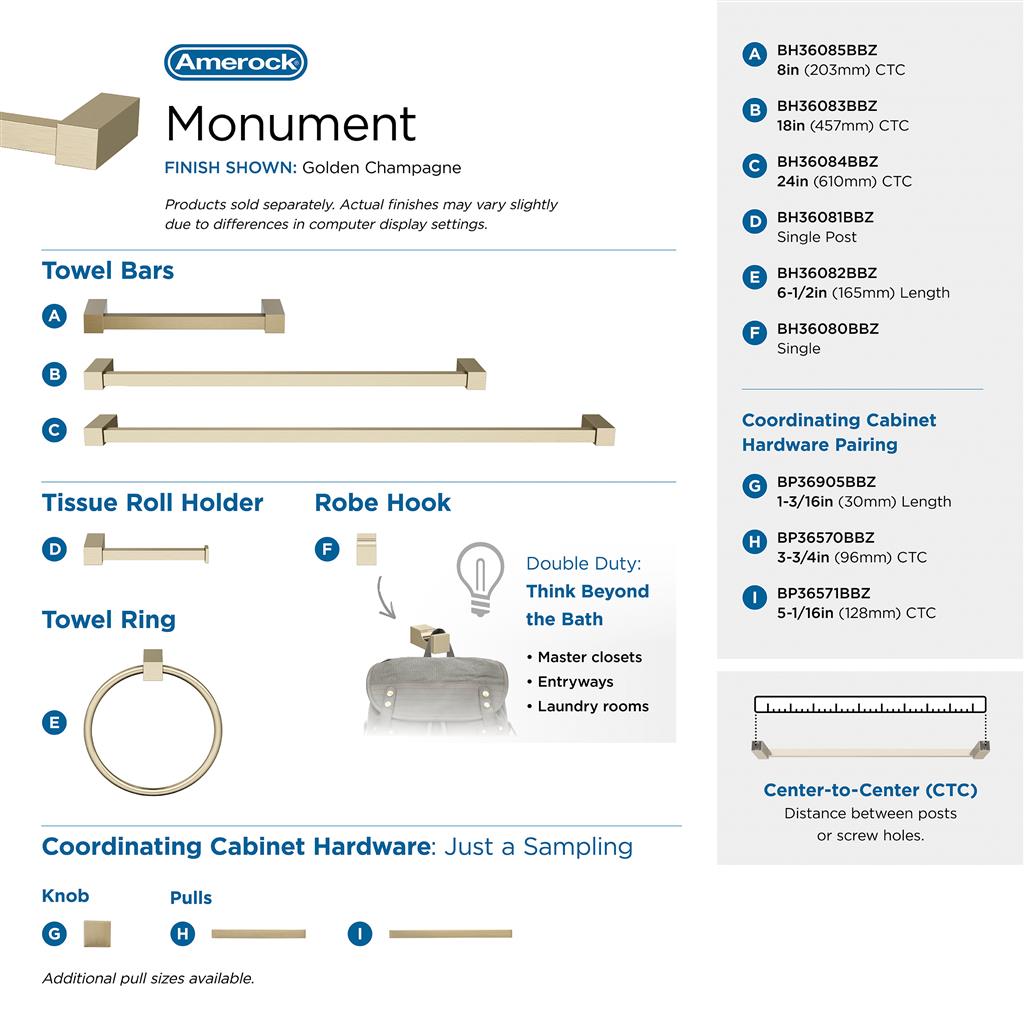 Monument Single Prong Robe Hook