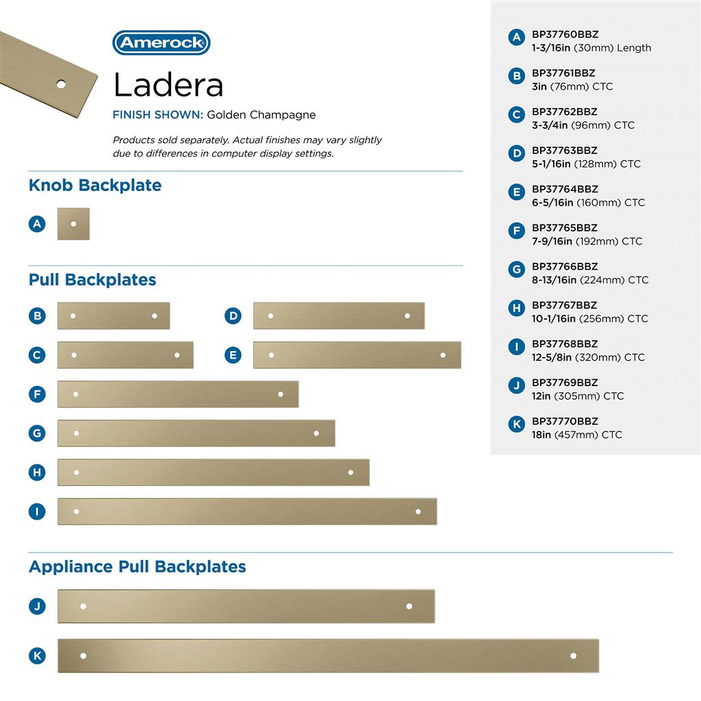 Ladera Cabinet Pull Backplate