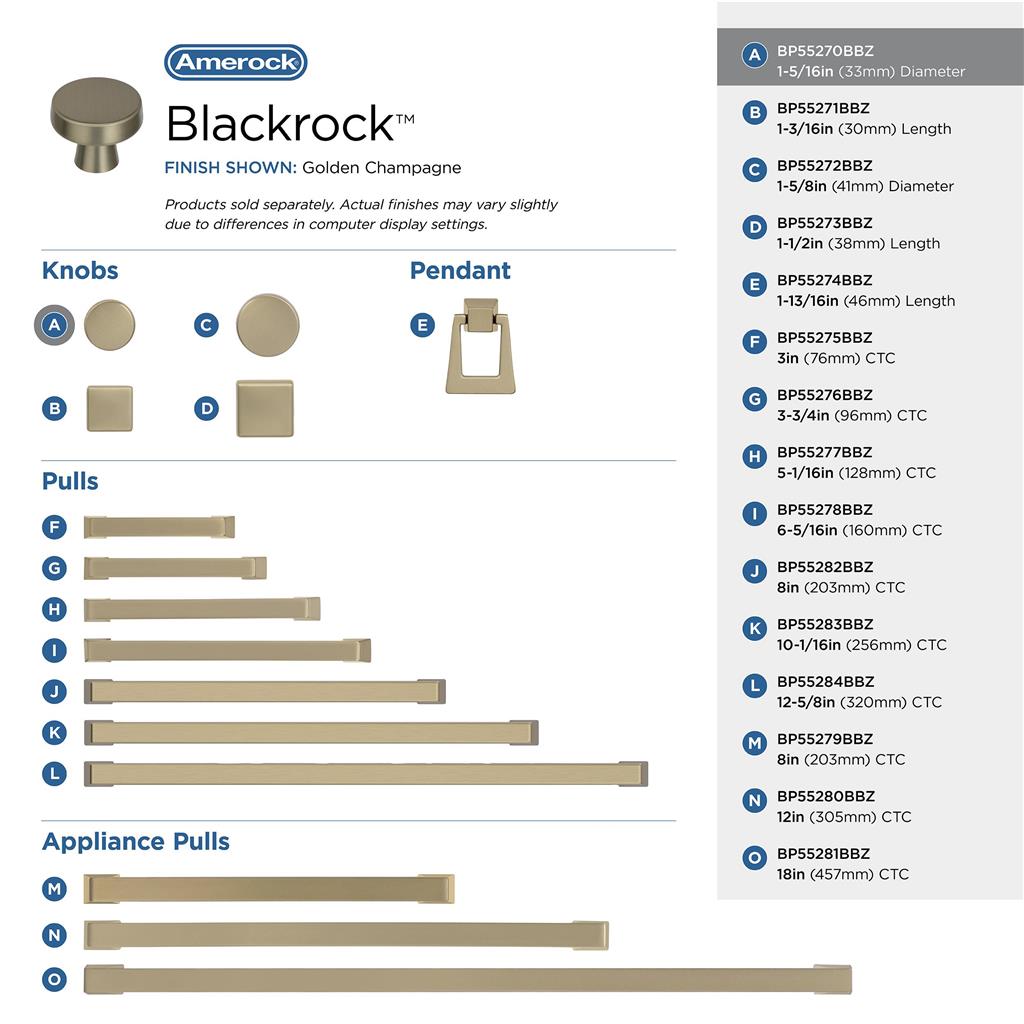 Blackrock Cabinet Knob