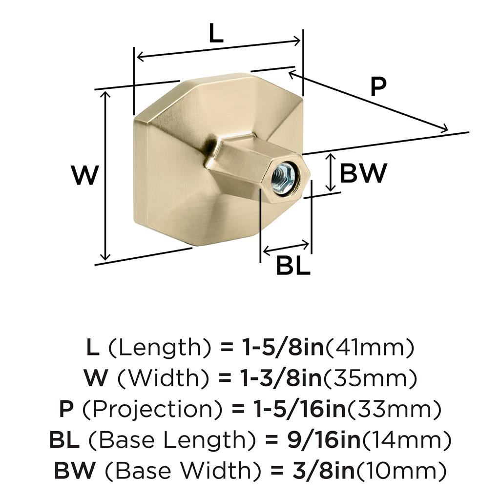 Carrione™ Rectangle Knob