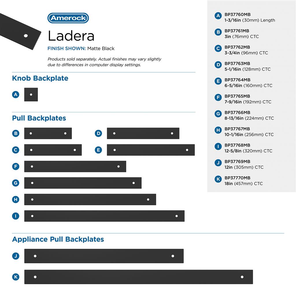 Ladera Cabinet Pull Backplate