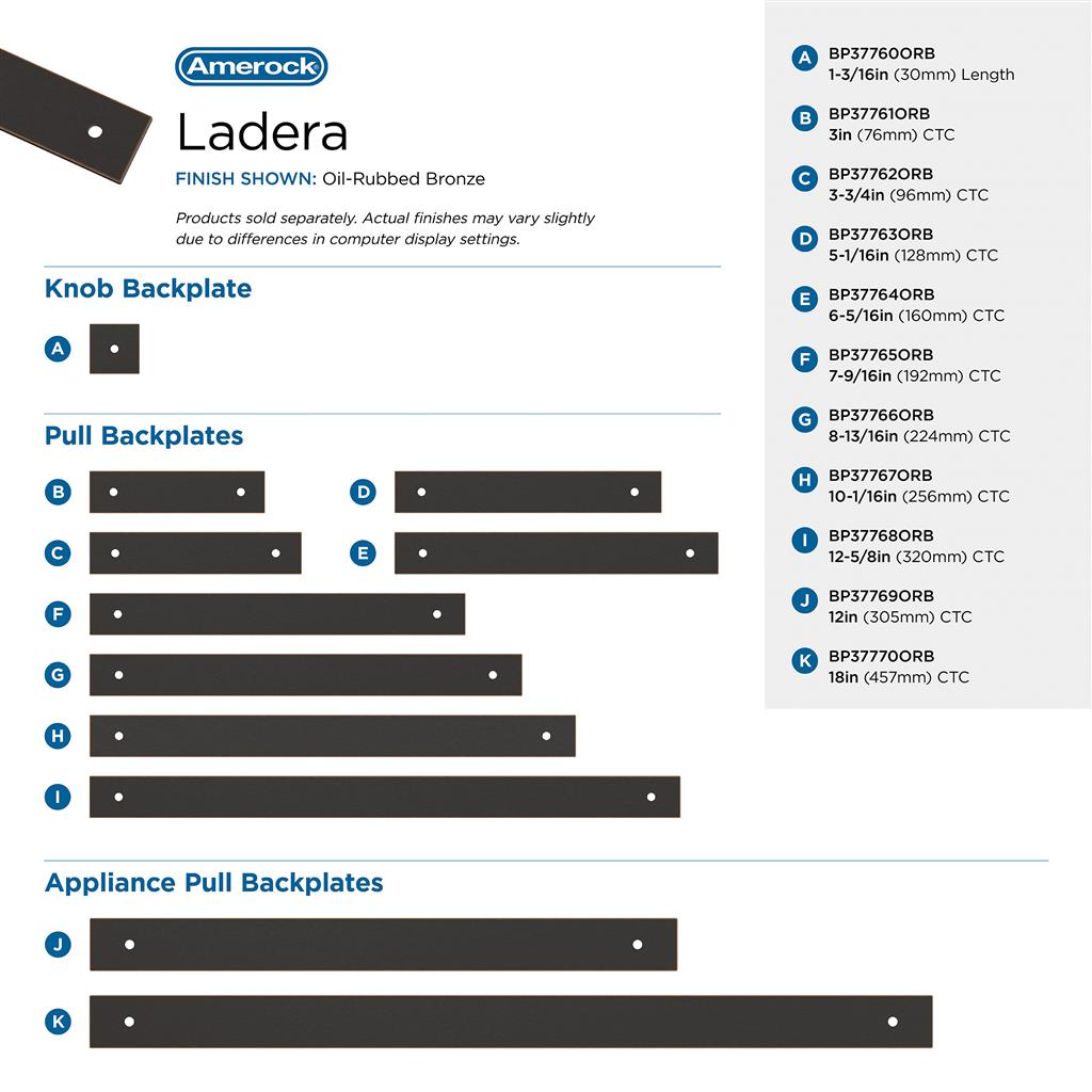 Ladera Cabinet Pull Backplate