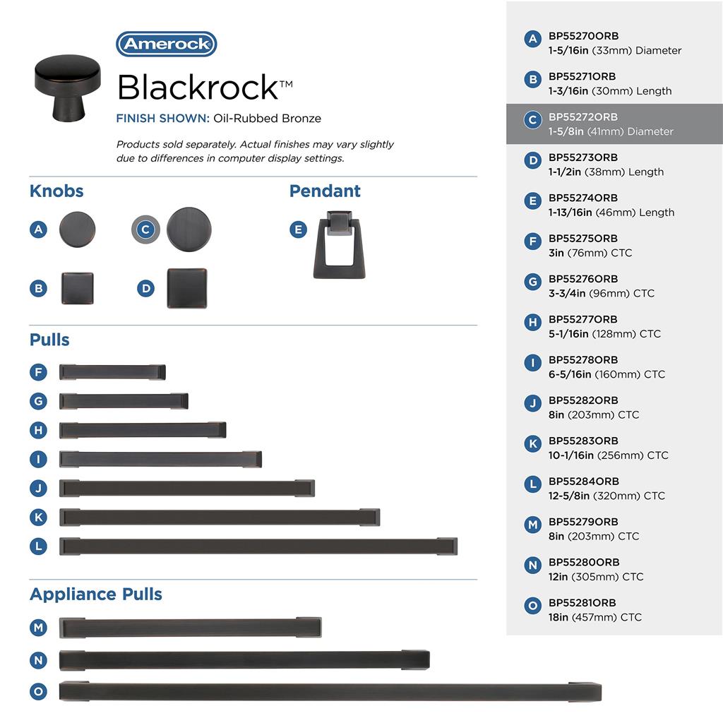 Blackrock Cabinet Knob