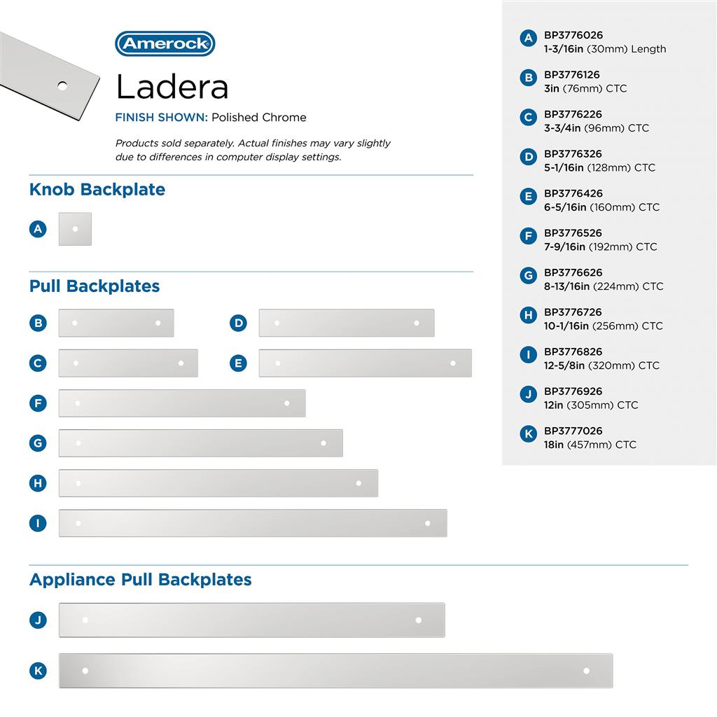 Ladera Cabinet Pull Backplate