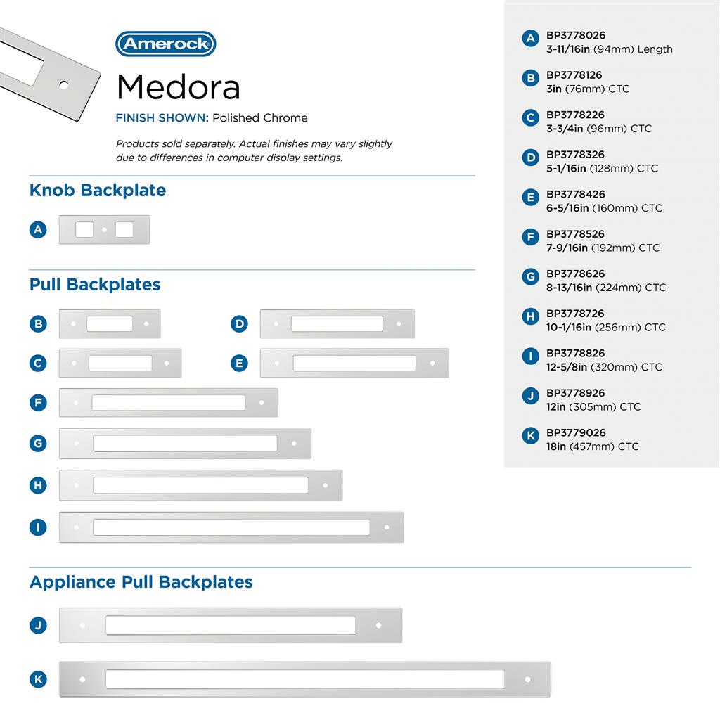 Medora Appliance Pull Backplate