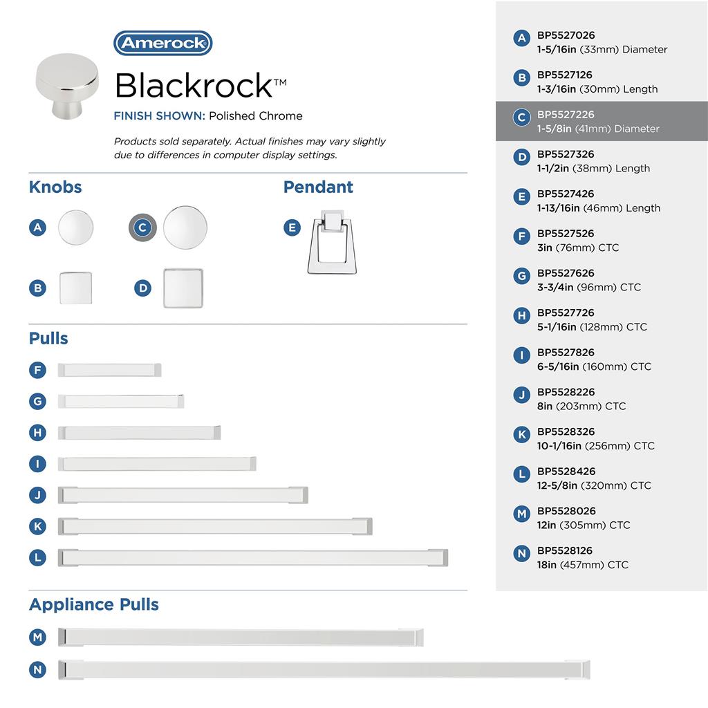 Blackrock Cabinet Knob