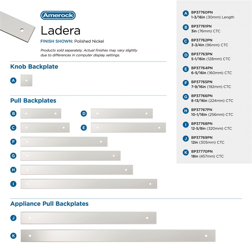 Ladera Cabinet Pull Backplate