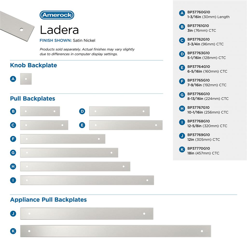 Ladera Cabinet Pull Backplate