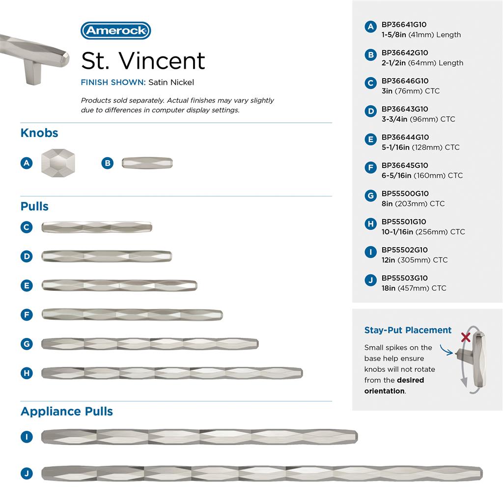 St. Vincent Cabinet Knob