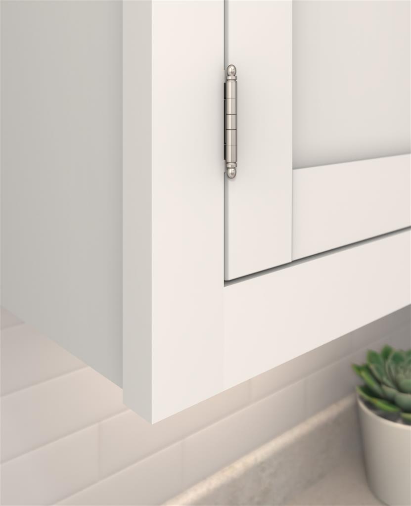 3/4 inch (19mm) Door Thickness Full Inset, Full Wrap, Ball Tip Hinge - 1 Pack