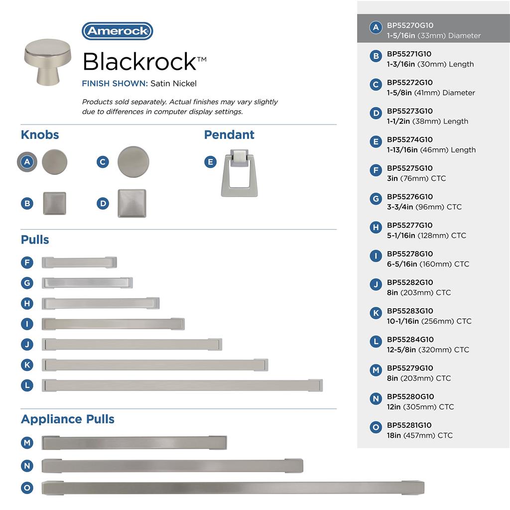 Blackrock Cabinet Knob