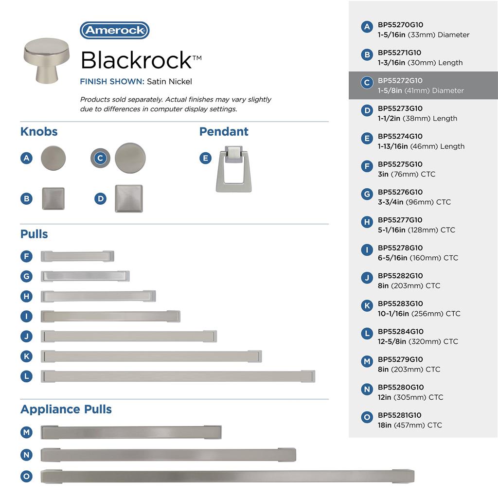 Blackrock Cabinet Knob
