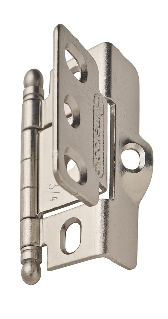 3/4 inch (19mm) Door Thickness Full Inset, Full Wrap, Ball Tip Hinge - 1 Pack