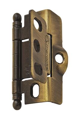 3/4 inch (19mm) Door Thickness Full Inset, Full Wrap, Ball Tip Hinge - 1 Pack