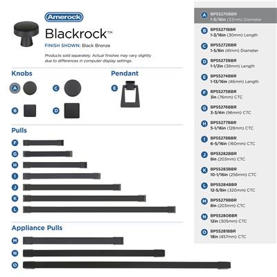Blackrock Cabinet Knob