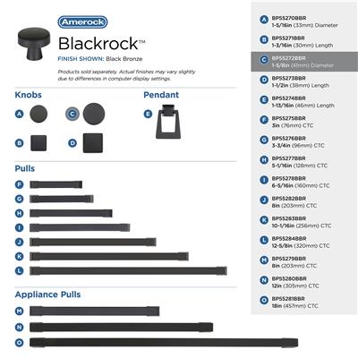 Blackrock Cabinet Knob