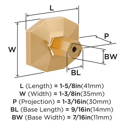St. Vincent Rectangle Cabinet Knob