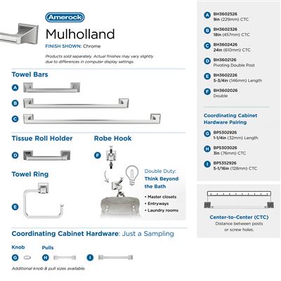 Mulholland Double Prong Robe Hook