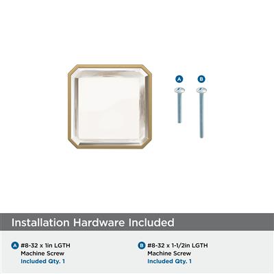 Glacio Premium Square Cabinet Knob