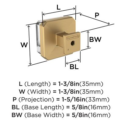 Glacio Premium Square Cabinet Knob