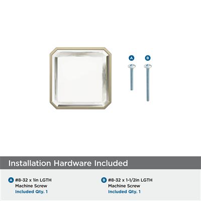 Glacio Premium Square Cabinet Knob